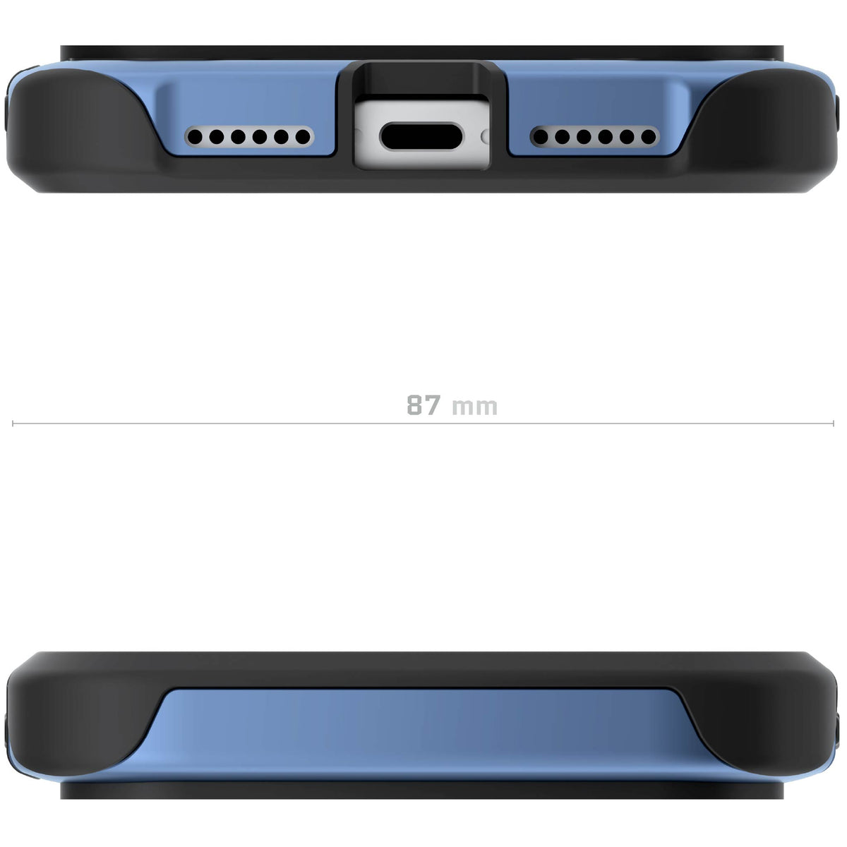Apple iPhone 18 Pro Max Case Clear Blue Metal Aluminum MagSafe Protective Phone Cover