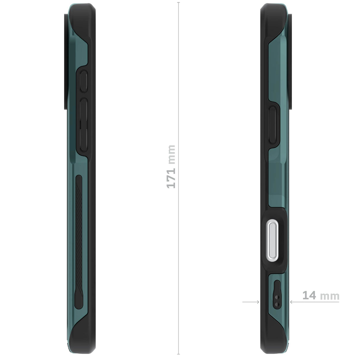 Apple iPhone 18 Pro Max Case Clear Green Metal Aluminum MagSafe Protective Phone Cover