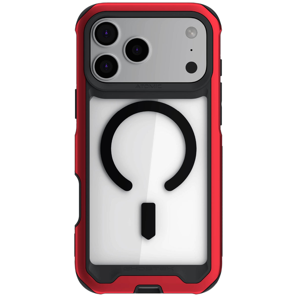 Apple iPhone 18 Pro Max Case Clear Red Metal Aluminum MagSafe Protective Phone Cover