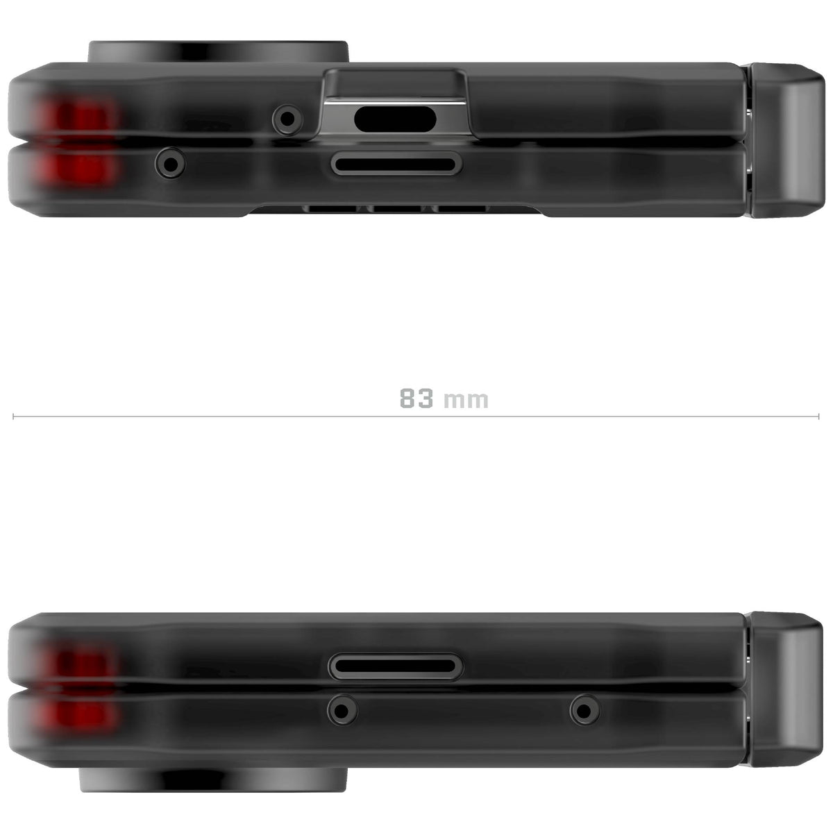 Samsung Galaxy Fold7 Clear Smoke Protective Phone Case MagSafe Kickstand Magnetic