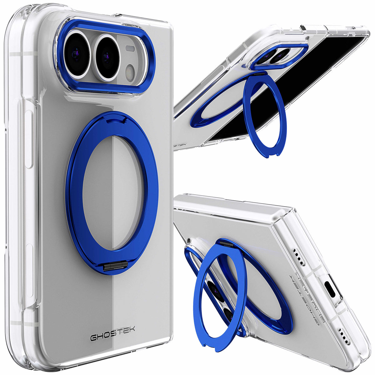iPhone Duo Clear Case MagSafe Kickstand Blue