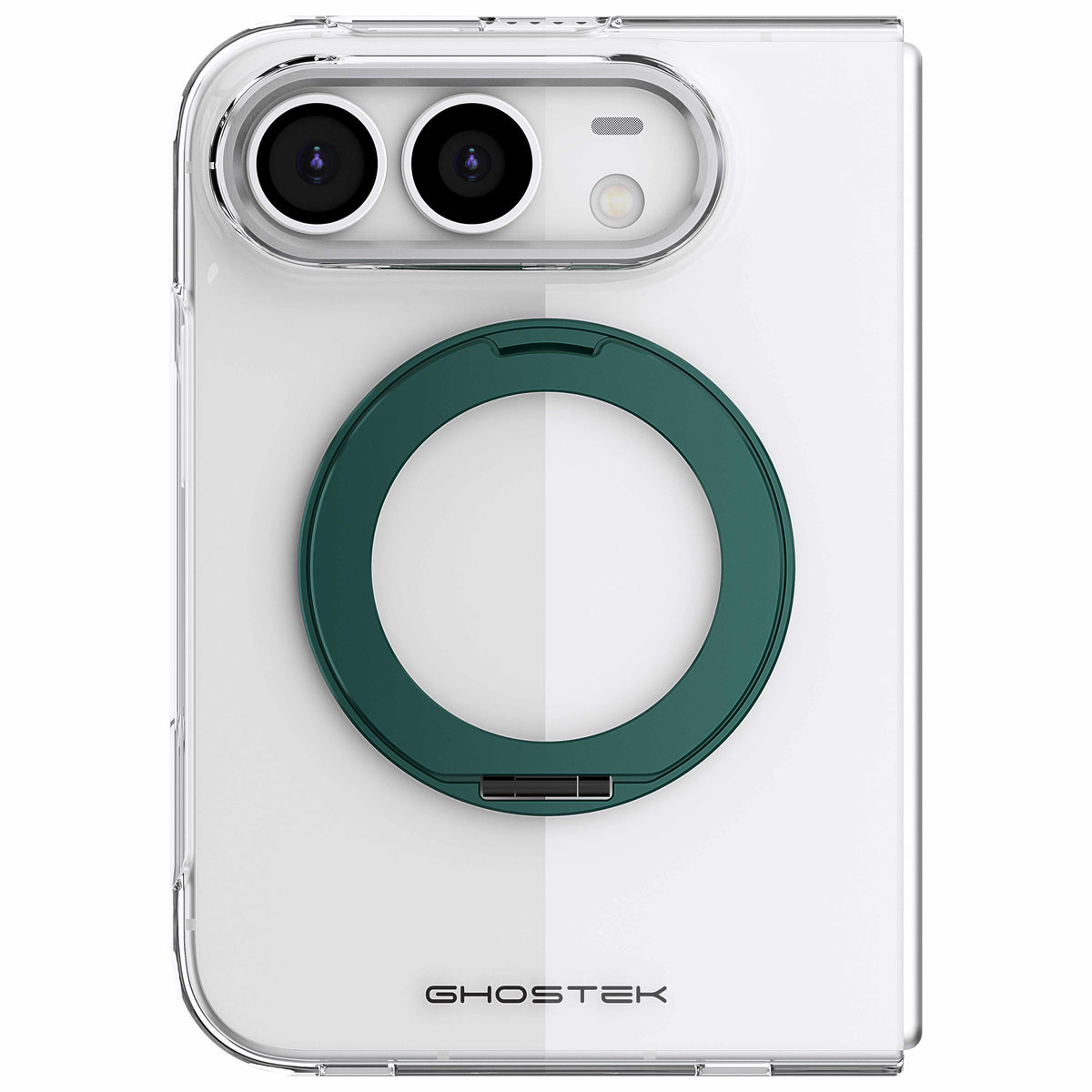 Apple iPhone Duo Case Clear MagSafe Kickstand Teal