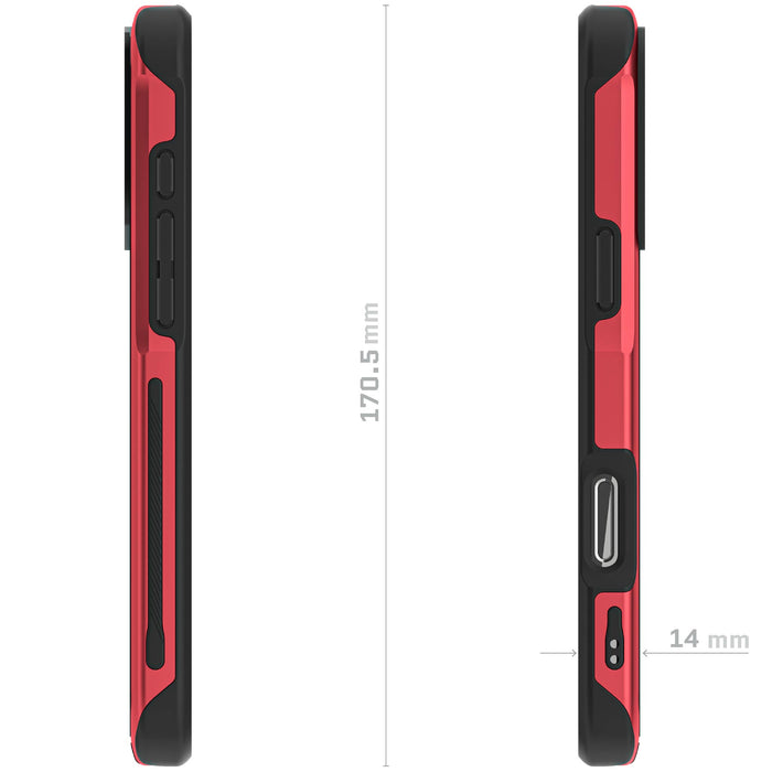 Apple iPhone 16 Pro Max MagSafe Carbon Fiber Protective Phone Case Aramid Red Aluminum Metal Cover Magnetic