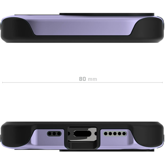 Apple iPhone 16 Pro MagSafe Protective Phone Case Purple Clear Aluminum Metal Cover