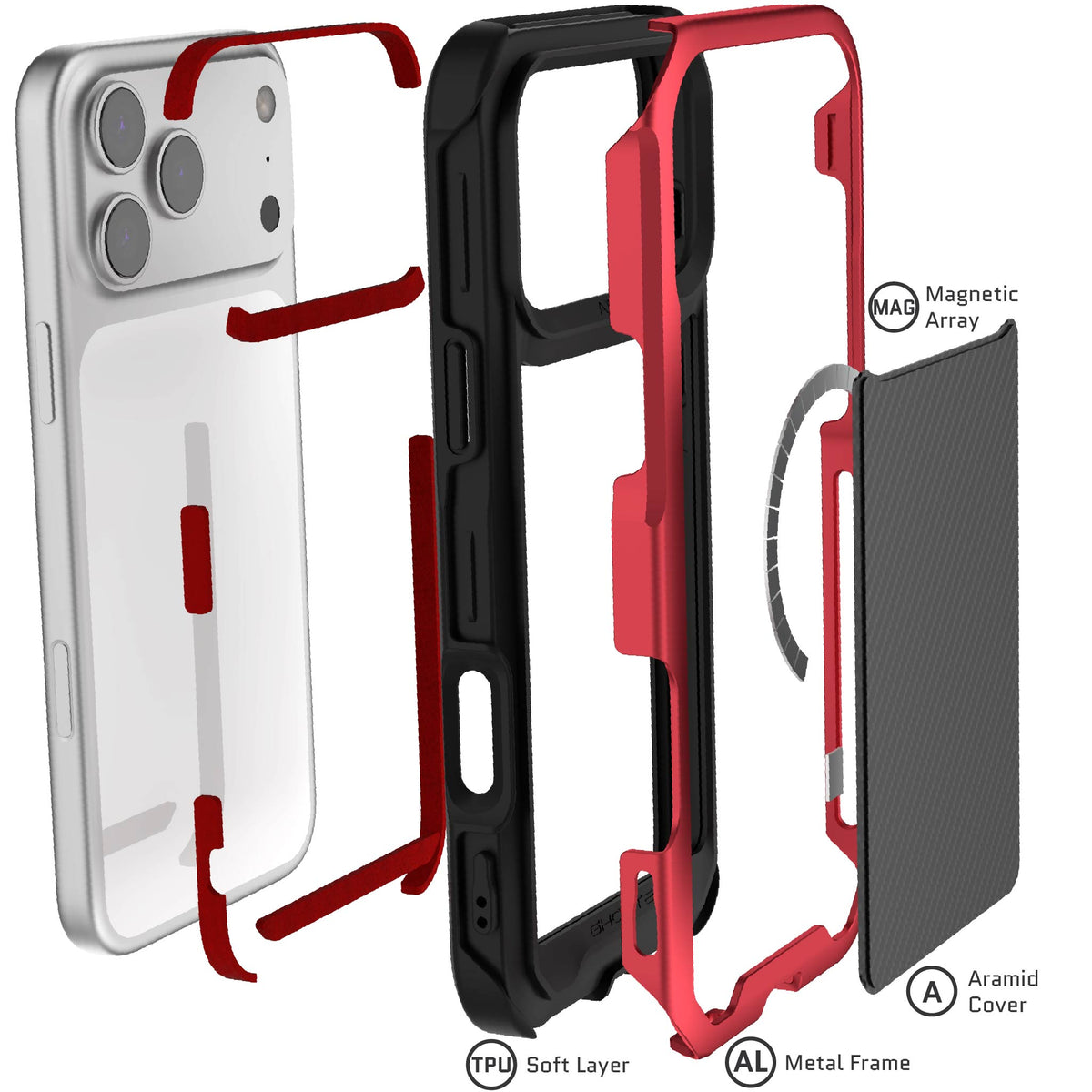 Apple iPhone 18 Pro Max Case Aramid Metal Aluminum MagSafe Protective Phone Cover Carbon Fiber