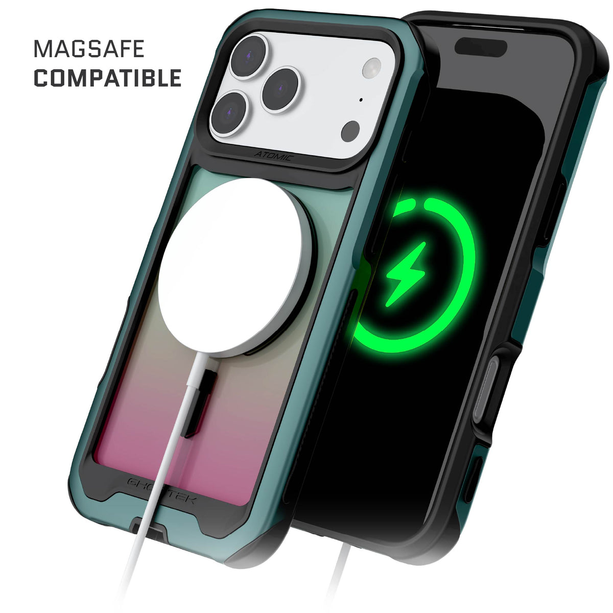 Apple iPhone 18 Pro Max Case Clear Green Metal Aluminum MagSafe Protective Phone Cover