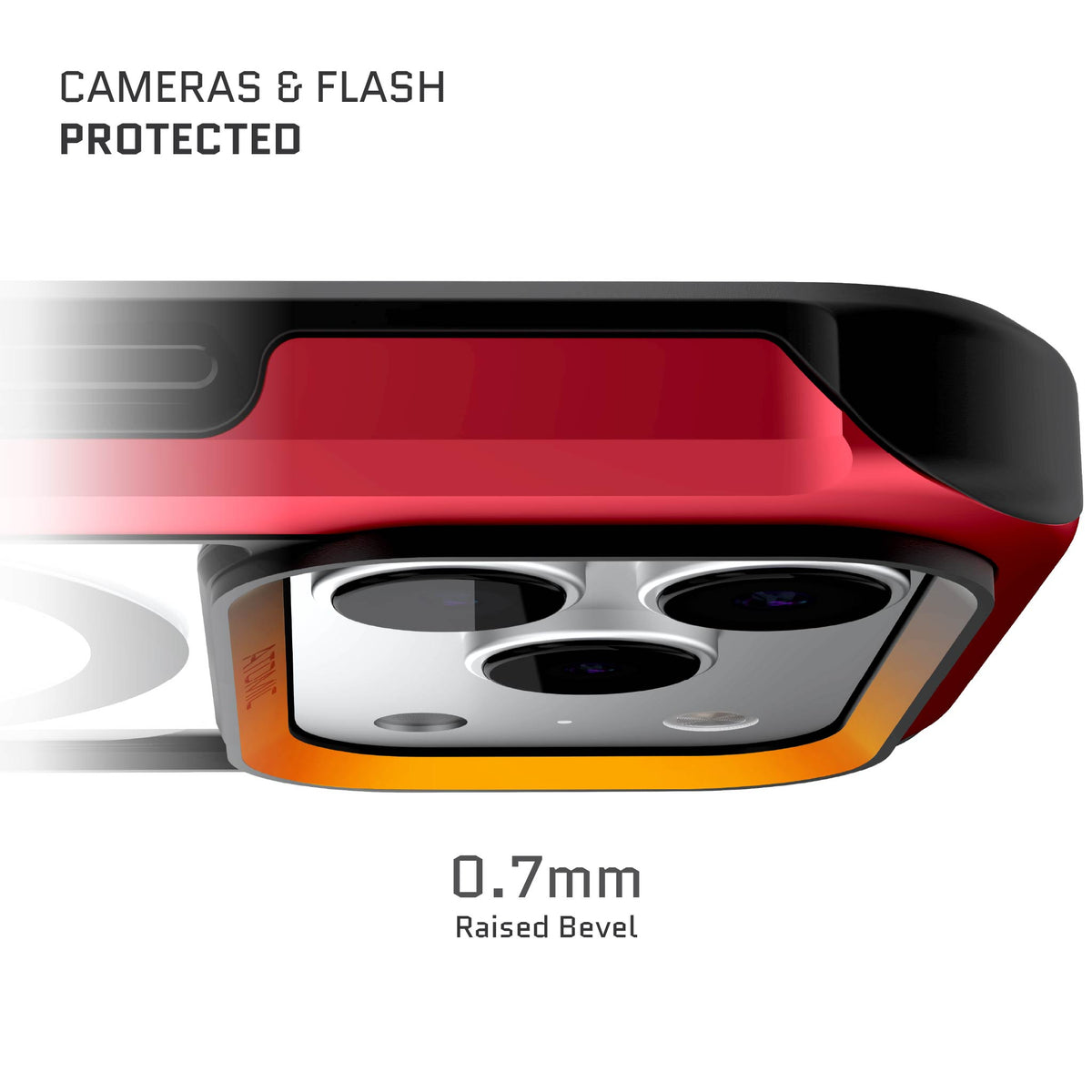 Apple iPhone 18 Pro Max Case Clear Red Metal Aluminum MagSafe Protective Phone Cover