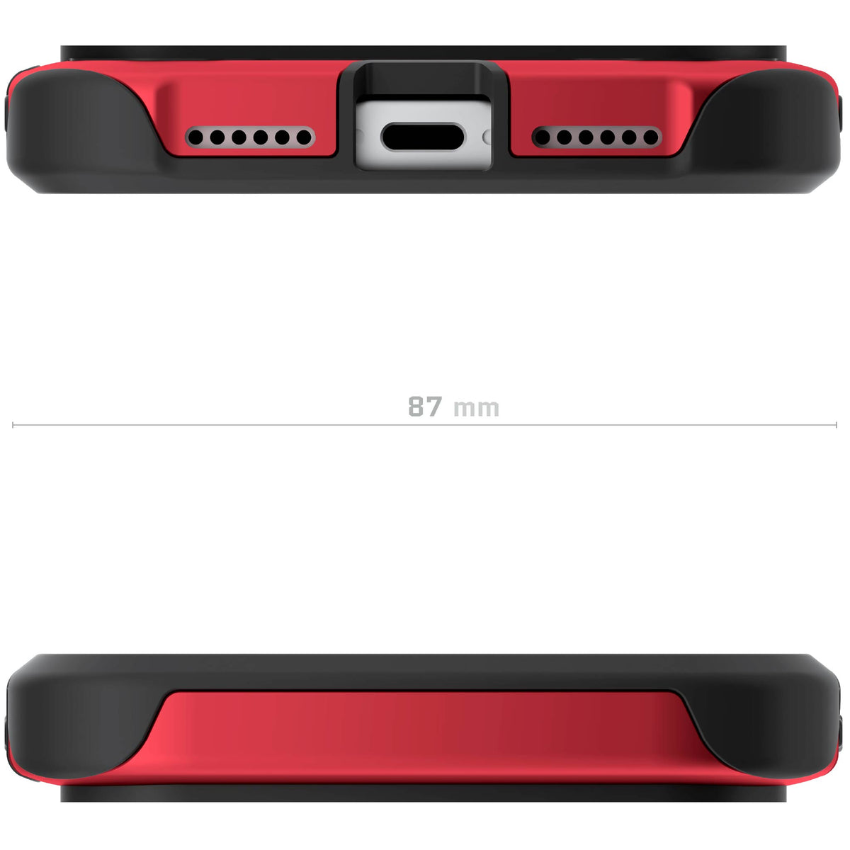 Apple iPhone 18 Pro Max Case Clear Red Metal Aluminum MagSafe Protective Phone Cover