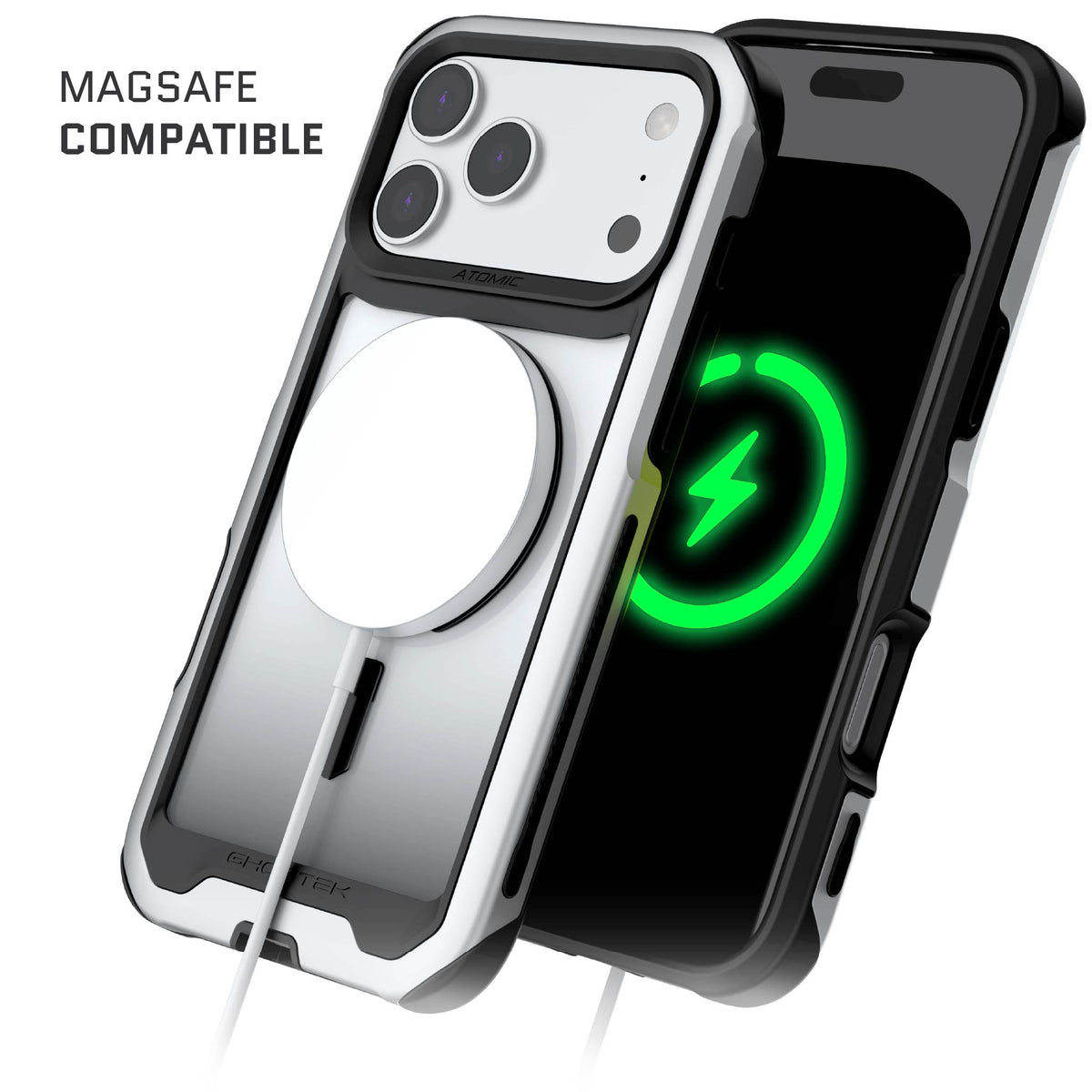 Apple iPhone 18 Pro Max Case Clear Silver Metal Aluminum MagSafe Protective Phone Cover