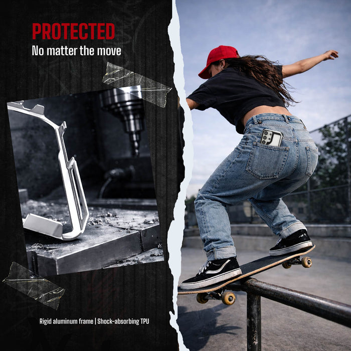 Galaxy S26 Ultra Case Clear Metal MagSafe Silver