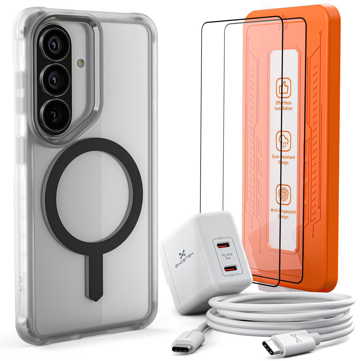 Galaxy S26 — Bundle [Case, Cable, Charger, Screen Protector]
