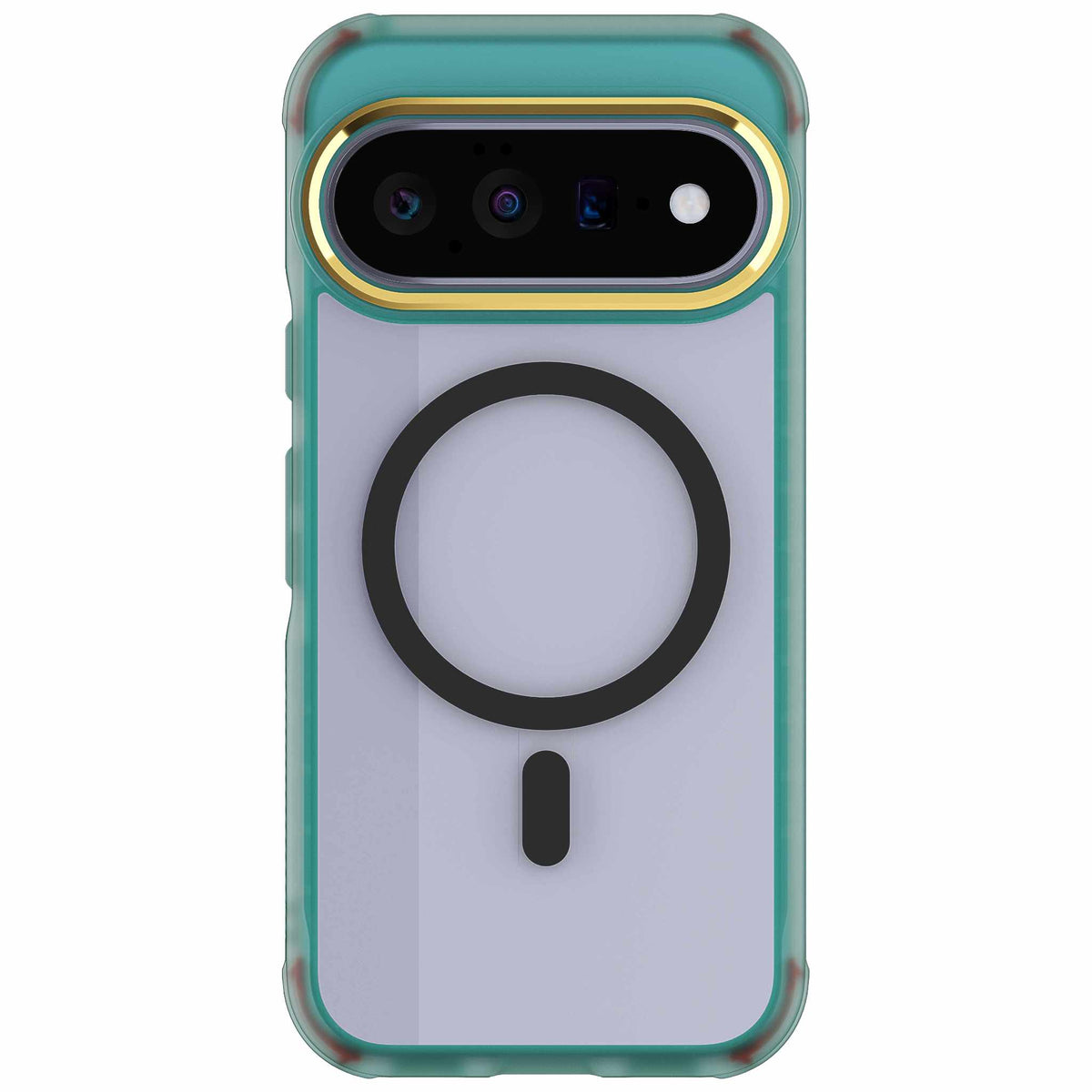 Google Pixel 11 Case Clear Teal MagSafe Magnetic Ring Protective Cover