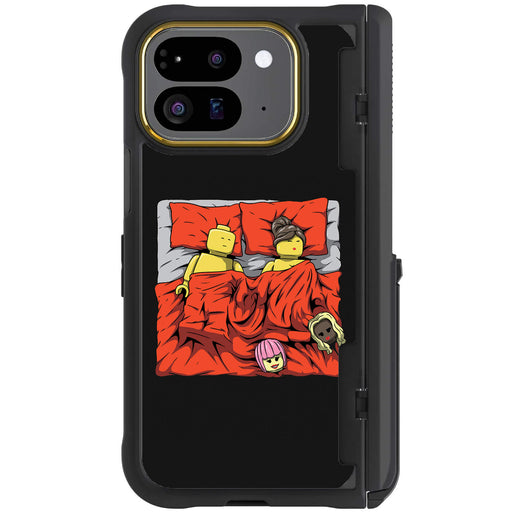Google Pixel 9 Pro Fold Sleeping Together Brick Edition by RX Strip Artist Artwork Protective Phone Case Limited Edition Collab Cover