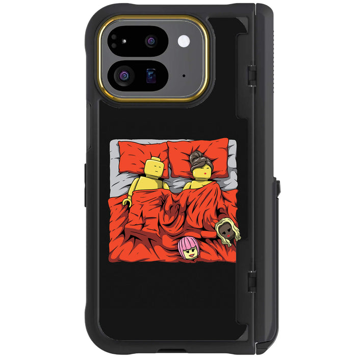 Google Pixel 9 Pro Fold Sleeping Together Brick Edition by RX Strip Artist Artwork Protective Phone Case Limited Edition Collab Cover