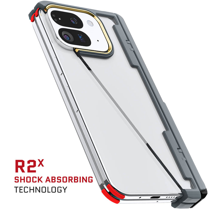 Pixel 9 Pro Fold Phone Case Grey Kickstand Hinge Cover