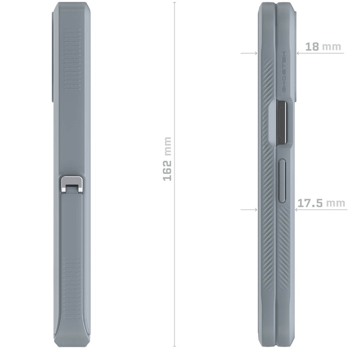 Pixel 9 Pro Fold Protective Phone Case Grey Kickstand Hinge Cover Slim