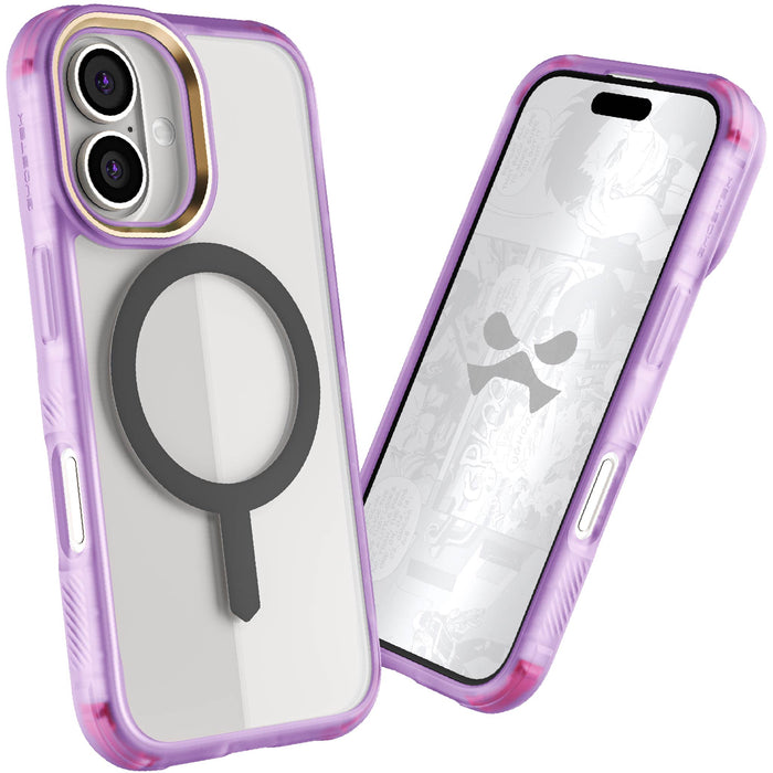 MagSafe iPhone 16 Clear Purple Case