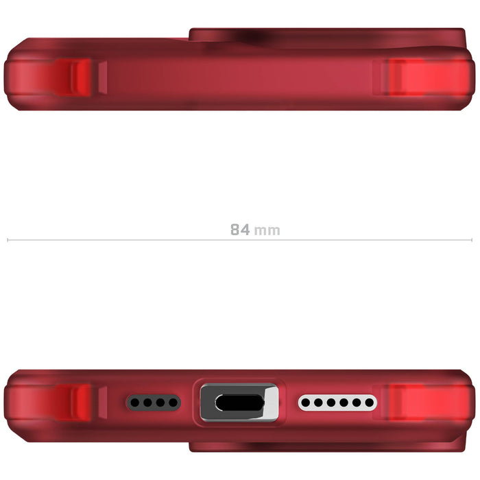 iPhone 16 Pro Max Clear Red Case MagSafe