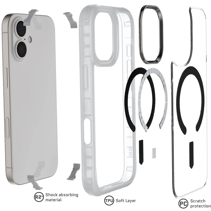 Apple iPhone 17 Case Clear Matte MagSafe Protective Phone Cover Magnetic