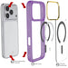 iPhone 17 Pro Case Purple Clear MagSafe Protective Phone Cover Shockproof