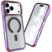 iPhone 17 Pro Max Case Purple Clear MagSafe Protective Phone Cover Shockproof Magnetic Mag Safe Slim