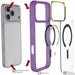 iPhone 17 Pro Max Case Purple Clear MagSafe Protective Phone Cover Shockproof
