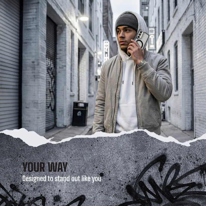 Galaxy S26 Clear Case MagSafe Protective Phone Cover Magnetic Ring Shockproof Premium Cool Gray