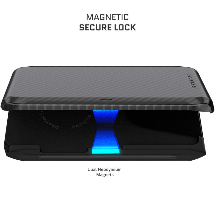 MagSafe Carbon Fiber Wallet Credit Card Holder Magnetic ID