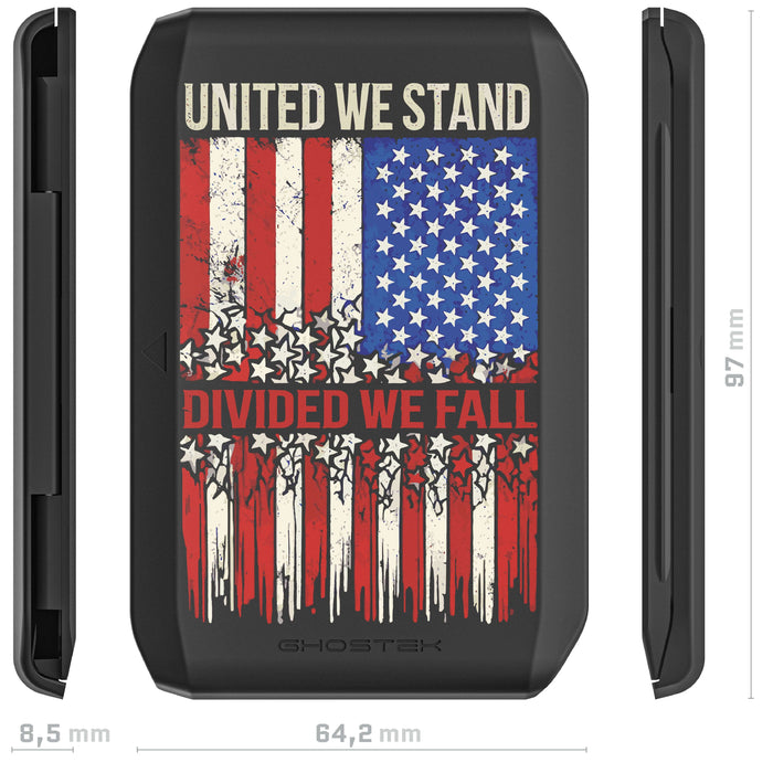 United We Stand MagSafe Wallet Credit Card Holder Magnetic USA Patriot Liberty
