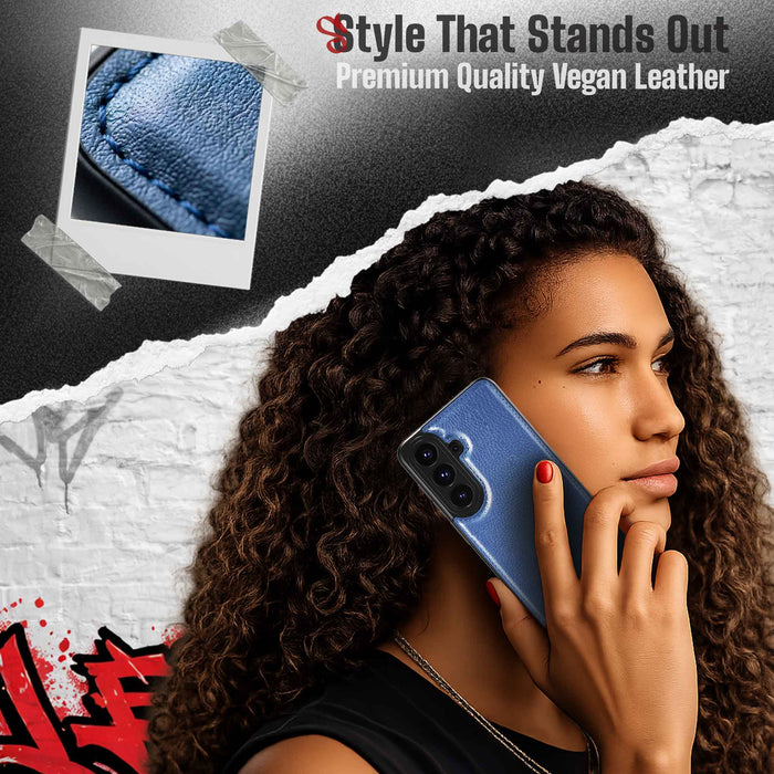 S26 Leather Case Gray with MagSafe Magnetic 