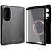 Samsung Galaxy Z Fold 8 Case Leather Gray MagSafe Magnetic Hinge Cover