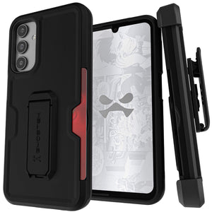
                                Galaxy A15 Case with Belt Clip, Kickstand, Credit Card Holder — IRON Armor