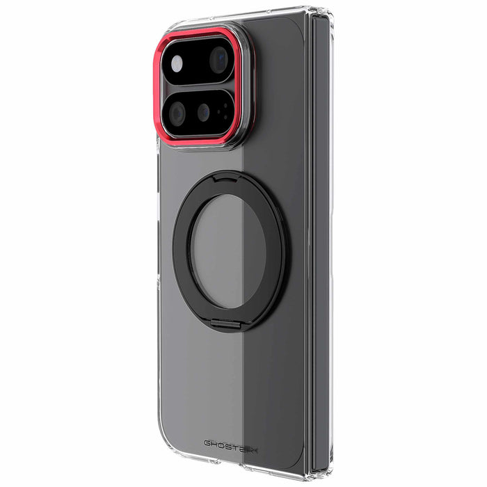 Pixel 11 Pro Fold Phone Case Clear MagSafe Red Magnetic Cover