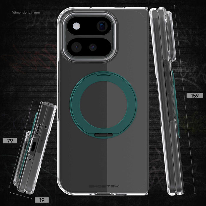 Pixel 11 Pro Fold Case Clear Teal MagSafe