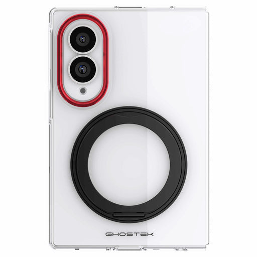 Samsung Galaxy Z Fold 8 Case Clear Red MagSafe Magnetic Kickstand Protective Phone Case Cover