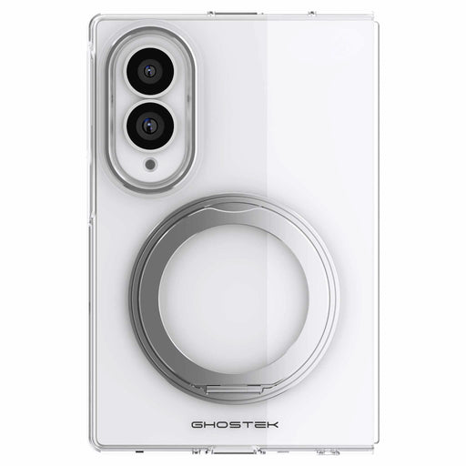 Samsung Galaxy Z Fold 8 Case Clear Silver MagSafe Magnetic Kickstand Protective Phone Case Cover