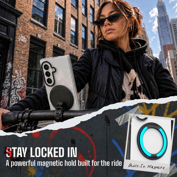 Samsung Galaxy Z Fold 8 Ultra Case Clear MagSafe Magnetic Kickstand Protective Phone Case Cover