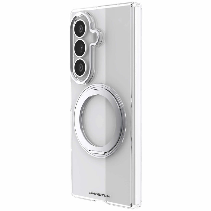 Samsung Galaxy Z Fold 8 Ultra Case Clear Silver MagSafe Magnetic Kickstand Protective Phone Case Cover