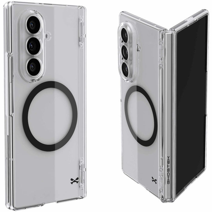 Galaxy Fold 8 Ultra Case Clear MagSafe Hinge Cover Black