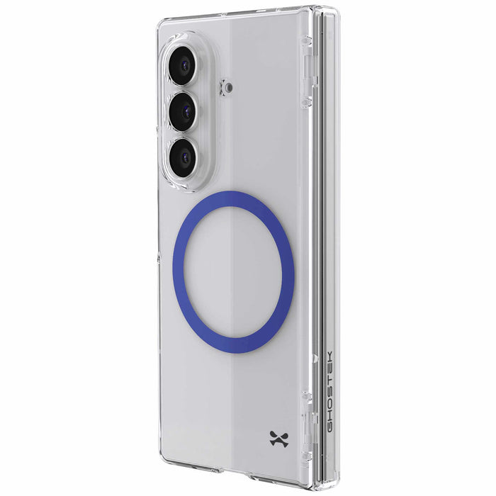 Samsung Z Fold 8 Ultra Case Clear MagSafe Hinge Cover Blue