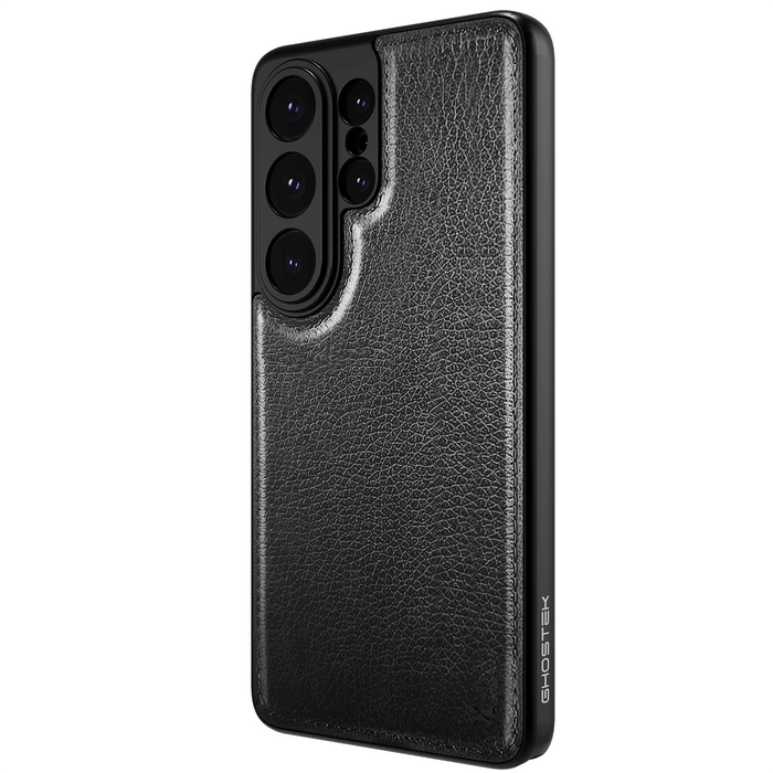 Galaxy S26 Ultra Leather Case Black with MagSafe Magnetic 