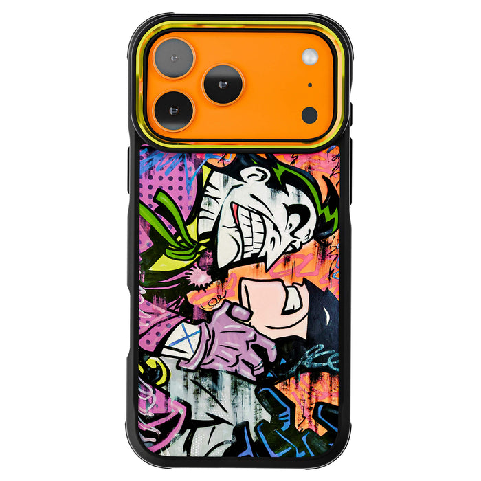iPhone 17 Pro Max Joker vs Batman - Spraypaint Case Phone Cover