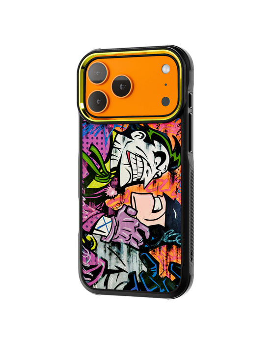 iPhone 17 Pro Max Joker vs Batman - Spraypaint Case Phone Cover