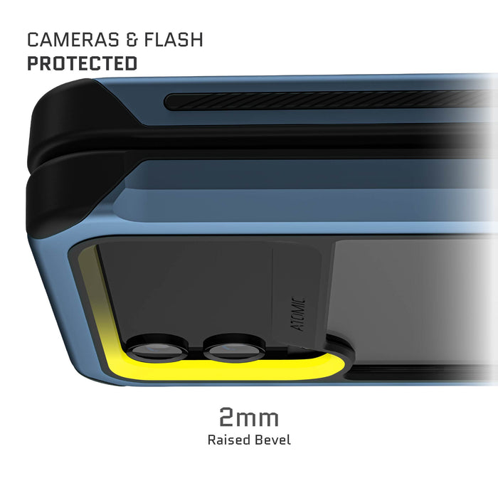 Galaxy Z Flip 4 Phone Case Blue Metal