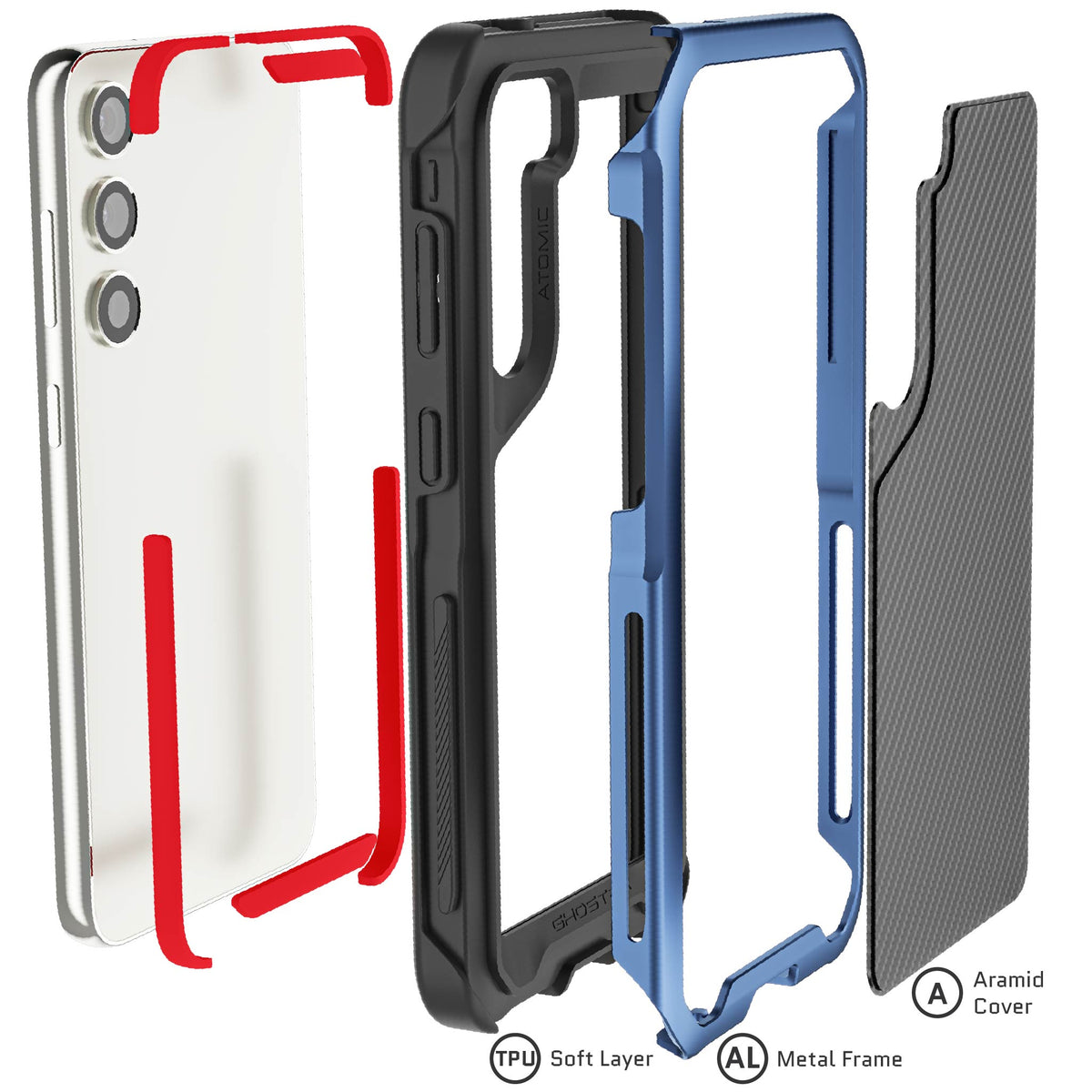 Galaxy S23 Plus Case Blue Aramid