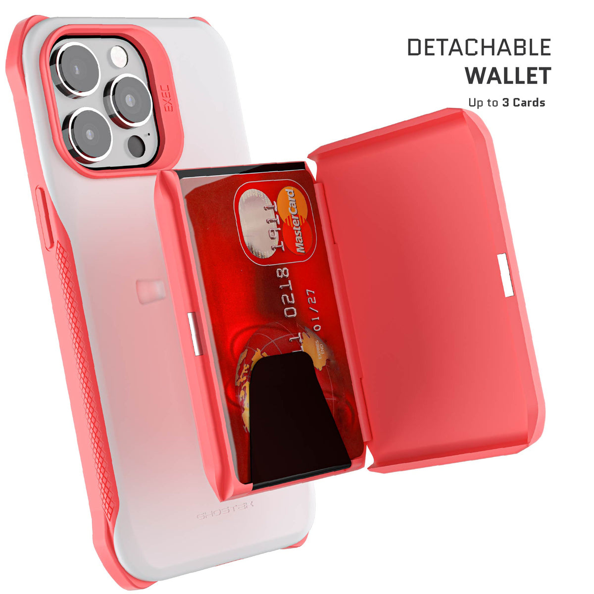 Pink iPhone 14 Pro Max Case Wallet MagSafe